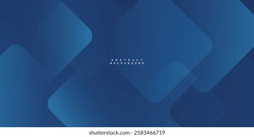 Modern abstract blue background with glowing geometric lines. Blue gradient hexagon shape design. Futuristic technology concept.