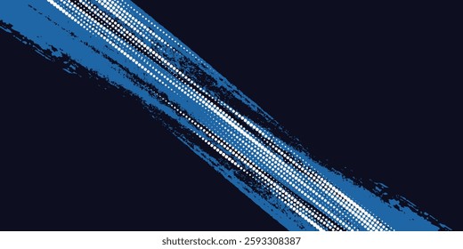 Modern abstract blue background with glowing geometric lines. Blue gradient hexagon shape design. vector