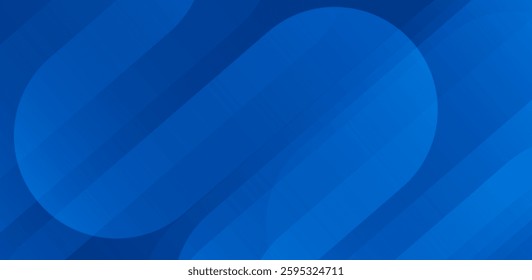 Modern abstract blue background with glowing geometric lines. Blue gradient circle shape design. Futuristic technology concept.