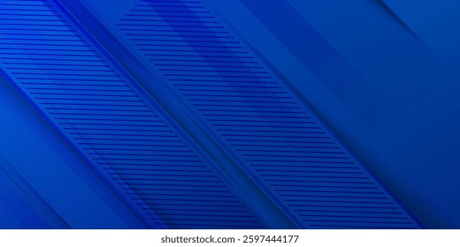 Modern abstract blue background with glowing geometric lines. Blue gradient hexagon shape design. Futuristic modern