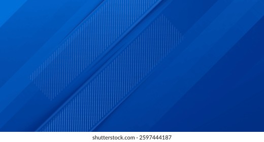 Modern abstract blue background with glowing geometric lines. Blue gradient hexagon shape design. Futuristic modern