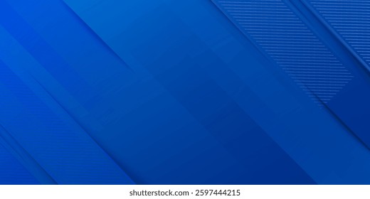 Modern abstract blue background with glowing geometric lines. Blue gradient hexagon shape design. Futuristic modern