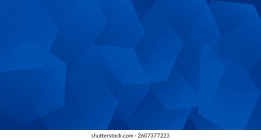 Modern abstract blue background with glowing geometric lines. Blue gradient hexagon shape design. Futuristic modern