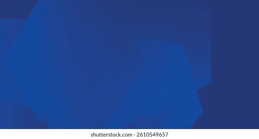 Modern abstract blue background with glowing geometric lines. Blue gradient hexagon shape design. Futuristic technology concept. vector illustration eps10