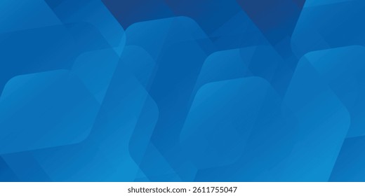 Modern abstract blue background with glowing geometric lines. Blue gradient hexagon shape design. Futuristic technology concept. vector illustration eps10