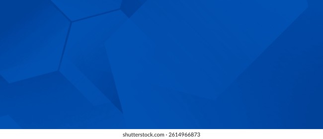 Modern abstract blue background with glowing geometric lines. Blue gradient hexagon shape design. Futuristic modern