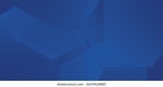 Modern abstract blue background with glowing geometric lines. Blue gradient hexagon shape design. Futuristic modern