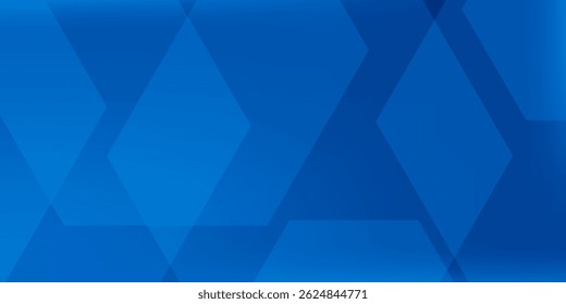Fondo azul abstracto moderno con líneas geométricas brillantes. Diseño de forma hexagonal degradado azul. Moderno futurista