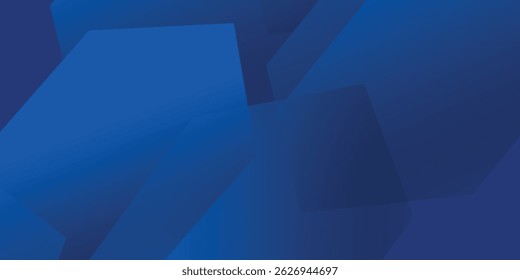 Fundo azul abstrato moderno com linhas geométricas brilhantes. Design de forma de hexágono de gradiente azul. Conceito de tecnologia futurista.