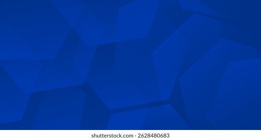 Fondo azul abstracto moderno con líneas geométricas brillantes. Diseño de forma hexagonal degradado azul. Concepto de tecnología futurista.