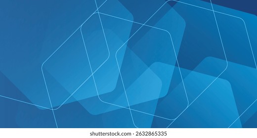Fundo azul abstrato moderno com linhas geométricas brilhantes.