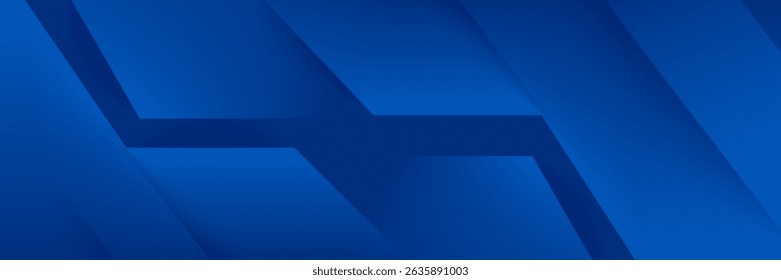Modern abstract blue background with glowing geometric lines. Blue gradient hexagon shape design. Futuristic modern