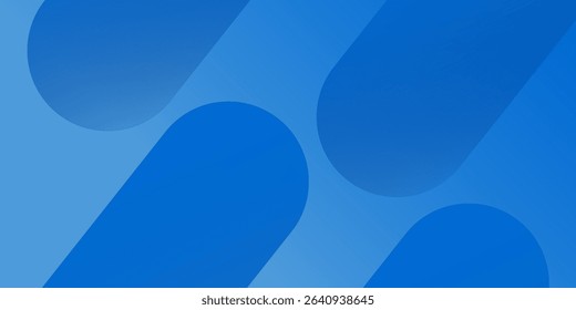 Modern abstract blue background with glowing geometric lines. Blue gradient circle shape design. Futuristic technology concept.

