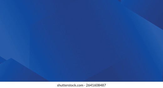 Modern abstract blue background with glowing geometric lines. Blue gradient hexagon shape design. Futuristic technology  modern arts
