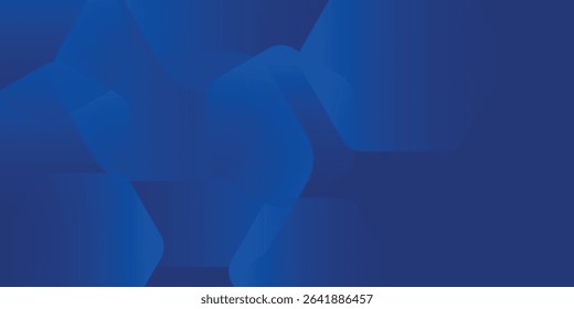 Modern abstract blue background with glowing geometric lines. Blue gradient hexagon shape  arts