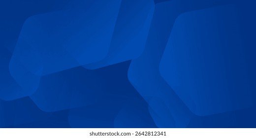 Fondo azul abstracto moderno con líneas geométricas brillantes. Diseño de forma hexagonal degradado azul. Concepto de tecnología futurista.