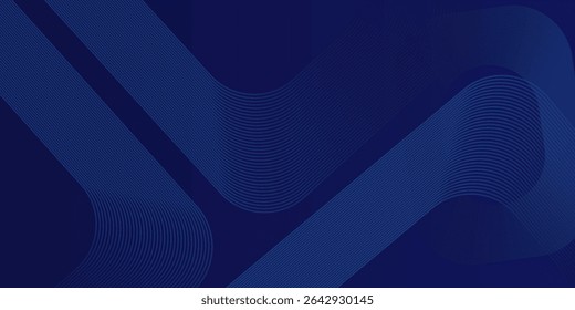 Fondo azul abstracto moderno con líneas geométricas brillantes. Diseño de forma hexagonal degradado azul. Concepto de tecnología futurista moderno