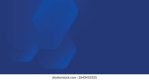 Fondo azul abstracto moderno con líneas geométricas brillantes. Diseño de forma hexagonal degradado azul. Concepto de tecnología futurista artes modernas