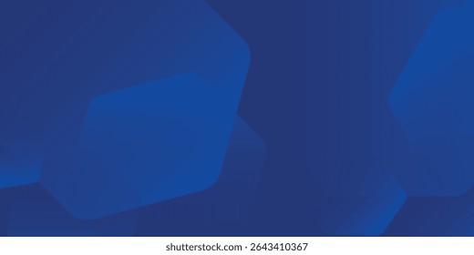 Fondo azul abstracto moderno con líneas geométricas brillantes. Diseño de forma hexagonal degradado azul. Concepto de tecnología futurista artes modernas