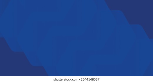 Fondo azul abstracto moderno con líneas geométricas brillantes. Diseño de forma hexagonal degradado azul. Concepto de tecnología futurista artes modernas