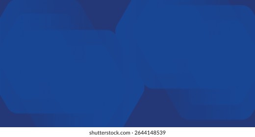 Modern abstract blue background with glowing geometric lines. Blue gradient hexagon shape design. Futuristic technology concept modern arts