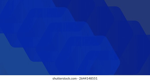 Fondo azul abstracto moderno con líneas geométricas brillantes. Diseño de forma hexagonal degradado azul. Concepto de tecnología futurista artes modernas