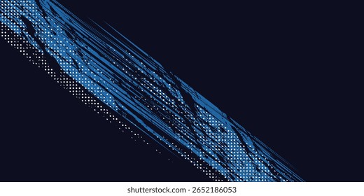 Fondo azul abstracto moderno con líneas geométricas brillantes. Diseño de forma hexagonal degradado azul. Vector eps10.