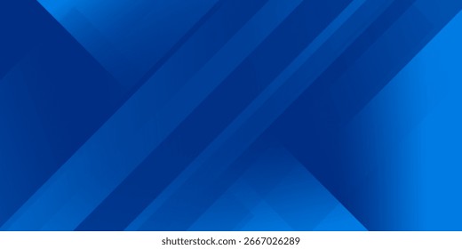 Fondo azul abstracto moderno con líneas geométricas brillantes. 
