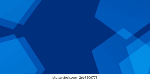 Fondo azul abstracto moderno con líneas geométricas brillantes. Formas hexagonales de gradiente azul. Moderno artístico simple. Vector