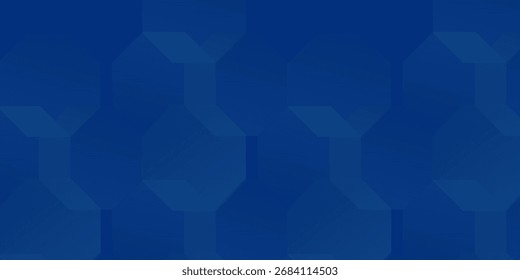 Fondo azul abstracto moderno con líneas geométricas brillantes. Diseño de forma hexagonal degradado azul. Futurista moderno.eps.10