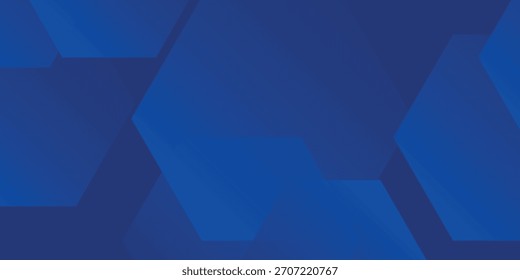 Fondo azul abstracto moderno con líneas geométricas brillantes. Diseño de forma hexagonal degradado azul. Moderno futurista