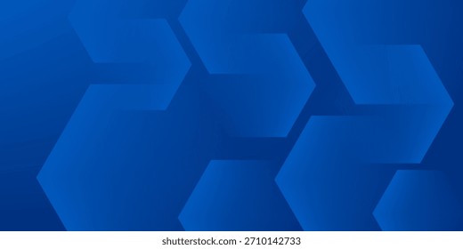 Fondo azul abstracto moderno con líneas geométricas brillantes. Diseño de forma hexagonal degradado azul. Moderno futurista