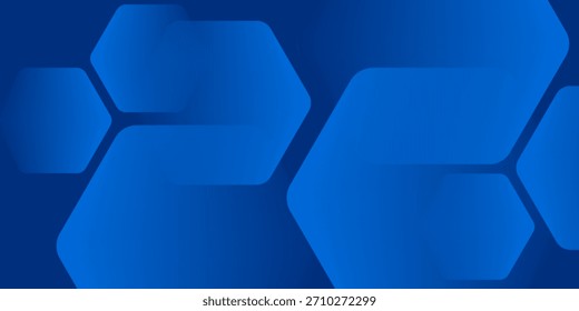 Fondo azul abstracto moderno con líneas geométricas brillantes. Diseño de forma hexagonal degradado azul. Concepto de tecnología futurista.