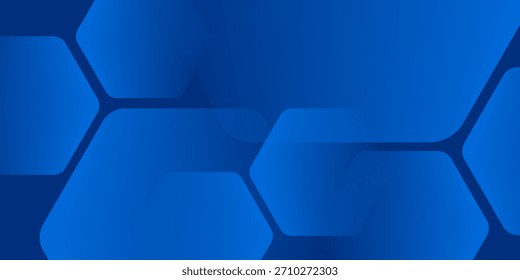Fondo azul abstracto moderno con líneas geométricas brillantes. Diseño de forma hexagonal degradado azul. Concepto de tecnología futurista.