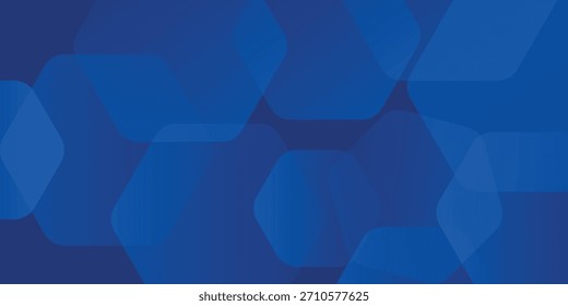 Fondo azul abstracto moderno con líneas geométricas brillantes. Diseño de forma hexagonal degradado azul. Concepto de tecnología futurista.