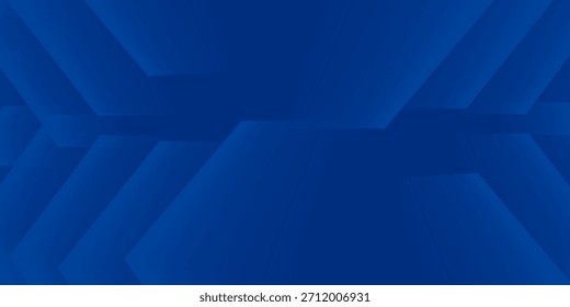 Fondo azul abstracto moderno con líneas geométricas brillantes. Diseño de forma hexagonal degradado azul. Moderno futurista