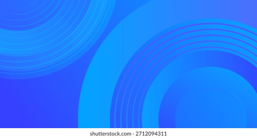 Fondo azul abstracto moderno con líneas geométricas brillantes. Diseño de forma de círculo degradado azul. Concepto de tecnología futurista.	