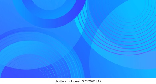 Fondo azul abstracto moderno con líneas geométricas brillantes. Diseño de forma de círculo degradado azul. Concepto de tecnología futurista.	