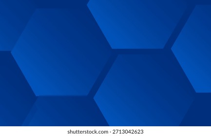 Fondo azul abstracto moderno con líneas geométricas brillantes. Diseño de forma hexagonal degradado azul.