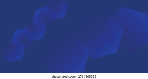 Fondo azul abstracto moderno con líneas geométricas brillantes. Diseño de forma hexagonal degradado azul