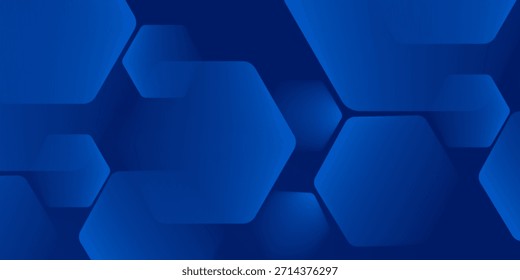 Fondo azul abstracto moderno con líneas geométricas brillantes. Diseño de forma hexagonal degradado azul. Concepto de tecnología futurista. Traje para el Anuncio, folleto, ciencia, Sitio web, corporativo, cartel, cubierta

