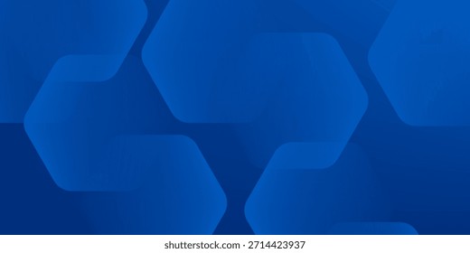 Fondo azul abstracto moderno con líneas geométricas brillantes. Diseño de forma hexagonal degradado azul. Moderno futurista