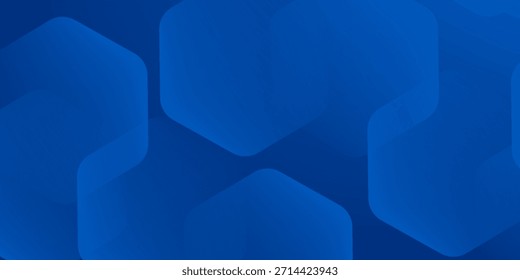 Fondo azul abstracto moderno con líneas geométricas brillantes. Diseño de forma hexagonal degradado azul. Moderno futurista