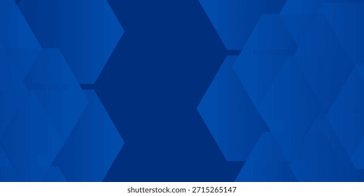 Fondo azul abstracto moderno con líneas geométricas brillantes. Diseño de forma hexagonal degradado azul. Moderno futurista