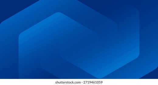 Fondo azul abstracto moderno con líneas geométricas brillantes. Diseño de forma hexagonal degradado azul. Concepto de tecnología futurista.