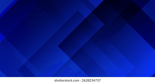 Plano de fundo azul abstrato moderno com sobreposição de quadrados transparentes e formas geométricas de gradiente. Perfeito para tecnologia, empresarial ou digital