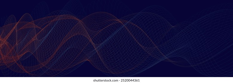 Fondo azul abstracto moderno con líneas geométricas brillantes. Diseño de forma hexagonal degradado azul. Concepto de tecnología futurista. para Anuncios, folletos, ciencia, Sitios web, empresas, carteles, cubiertas