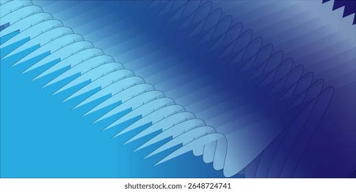A modern abstract blue background with a smooth, flowing wave pattern and layered 3D textures.
