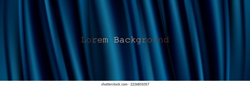 moderner abstrakter blauer Hintergrund. Vektorgrafik. Luxus-blauer Stoff. Produktpräsentation. Vektorgrafik
