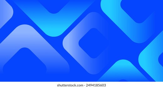 Modern abstract blue background. Vibrant gradient square shapes. Minimalist geometric design. Simple elements. Futuristic graphic